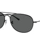 Ray-Ban BAIN BRIDGE RB3735 Pilot Sunglasses  002/B1-Black 60-145-17 - Color Map Black