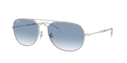 Ray-Ban BAIN BRIDGE RB3735 Pilot Sunglasses  003/3F-Silver 60-145-17 - Color Map Silver
