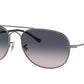 Ray-Ban BAIN BRIDGE RB3735 Pilot Sunglasses  004/78-Gunmetal 60-145-17 - Color Map Grey