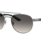 Ray-Ban RB3736 Irregular Sunglasses  926911-Gunmetal 56-145-19 - Color Map Grey