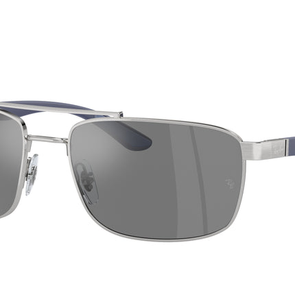 Ray-Ban RB3737 Rectangle Sunglasses  003/6G-Silver 60-145-18 - Color Map Silver