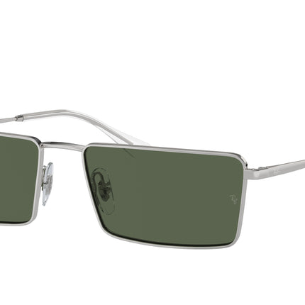 Ray-Ban EMY RB3741 Rectangle Sunglasses  003/9A-Silver 59-145-17 - Color Map Silver