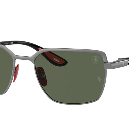 Ray-Ban RB3743M Square Sunglasses  F09971-Gunmetal On Gunmetal 58-145-19 - Color Map Grey