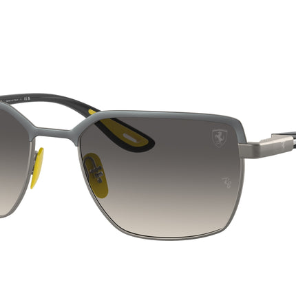 Ray-Ban RB3743M Square Sunglasses  F10111-Grey On Gunmetal 58-145-19 - Color Map Grey