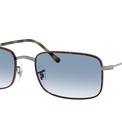 Ray-Ban RB3746 Rectangle Sunglasses  92703F-Havana On Gunmetal 59-145-20 - Color Map Tortoise