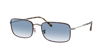 Ray-Ban RB3746 Rectangle Sunglasses  92703F-Havana On Gunmetal 59-145-20 - Color Map Tortoise