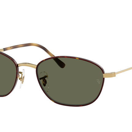 Ray-Ban RB3749 Irregular Sunglasses  927358-Havana On Gold 58-145-18 - Color Map Tortoise