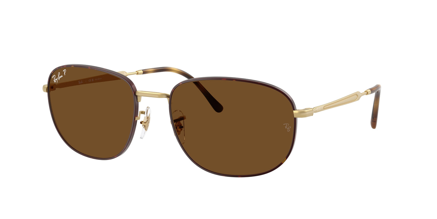Ray-Ban RB3754 Pillow Sunglasses  927557-Matte Havana On Matte Arista Gold 60-145-19 - Color Map Havana