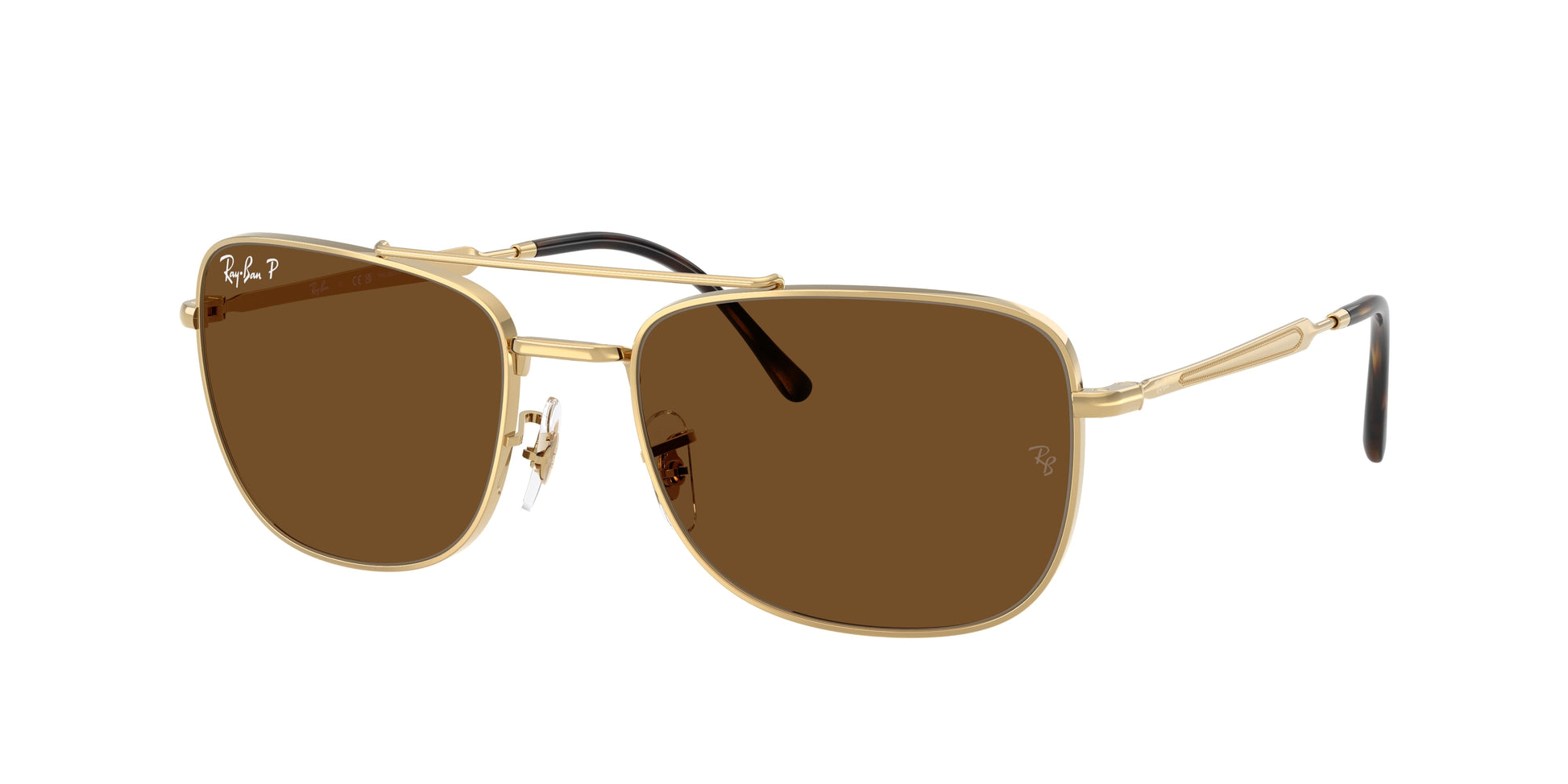Ray-Ban RB3755 Rectangle Sunglasses  001/57-Arista Gold 62-145-19 - Color Map Gold