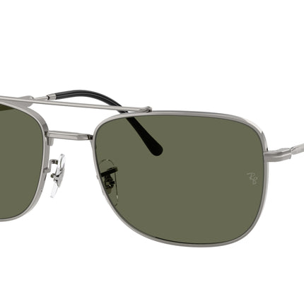 Ray-Ban RB3755 Rectangle Sunglasses  004/58-Gunmetal 62-145-19 - Color Map Grey