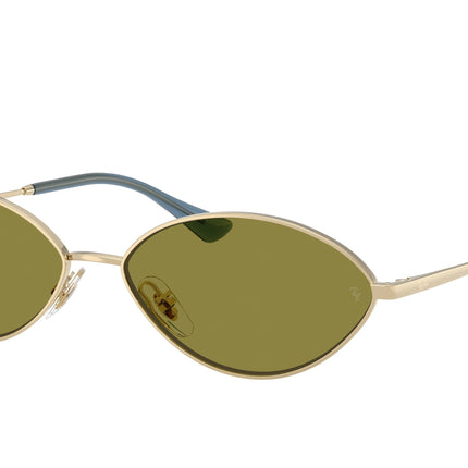 Ray-Ban KAI RB3757 Oval Sunglasses  9213/2-Pale Gold 59-145-15 - Color Map Gold
