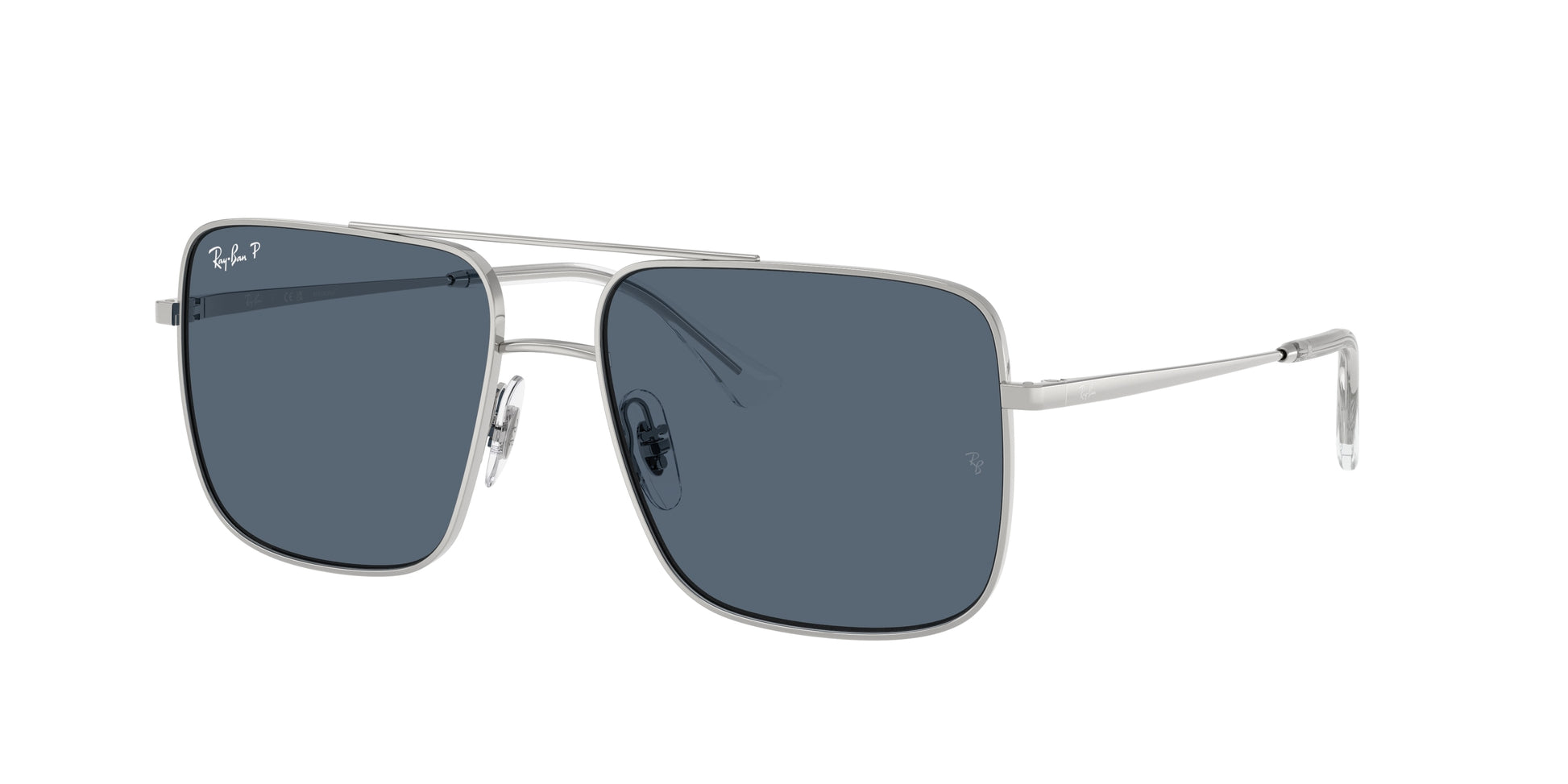 Ray-Ban ARI RB3758 Square Sunglasses  003/2V-Silver 56-145-16 - Color Map Silver