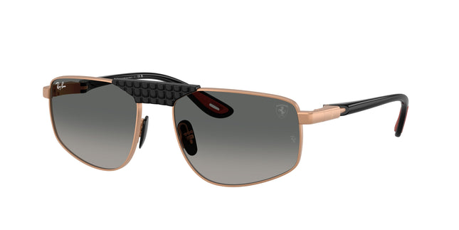 Ray-Ban RB3776M Irregular Sunglasses  F12771-Matte Rose Gold 58-145-18 - Color Map Gold