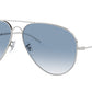 Ray-Ban OLD AVIATOR RB3825 Pilot Sunglasses  003/3F-Silver 62-145-14 - Color Map Silver