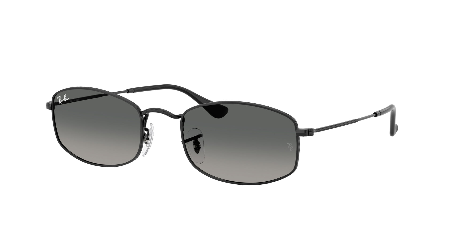 Ray-Ban RB3832 Irregular Sunglasses  002/71-Black 55-145-21 - Color Map Black
