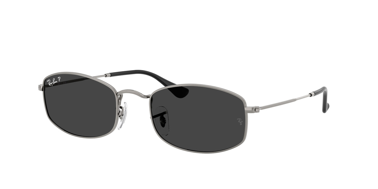 Ray-Ban RB3832 Irregular Sunglasses  004/48-Gunmetal 55-145-21 - Color Map Grey