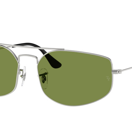 Ray-Ban EXPLORER 5 RB3845 Irregular Sunglasses  003/4E-Silver 60-140-17 - Color Map Silver