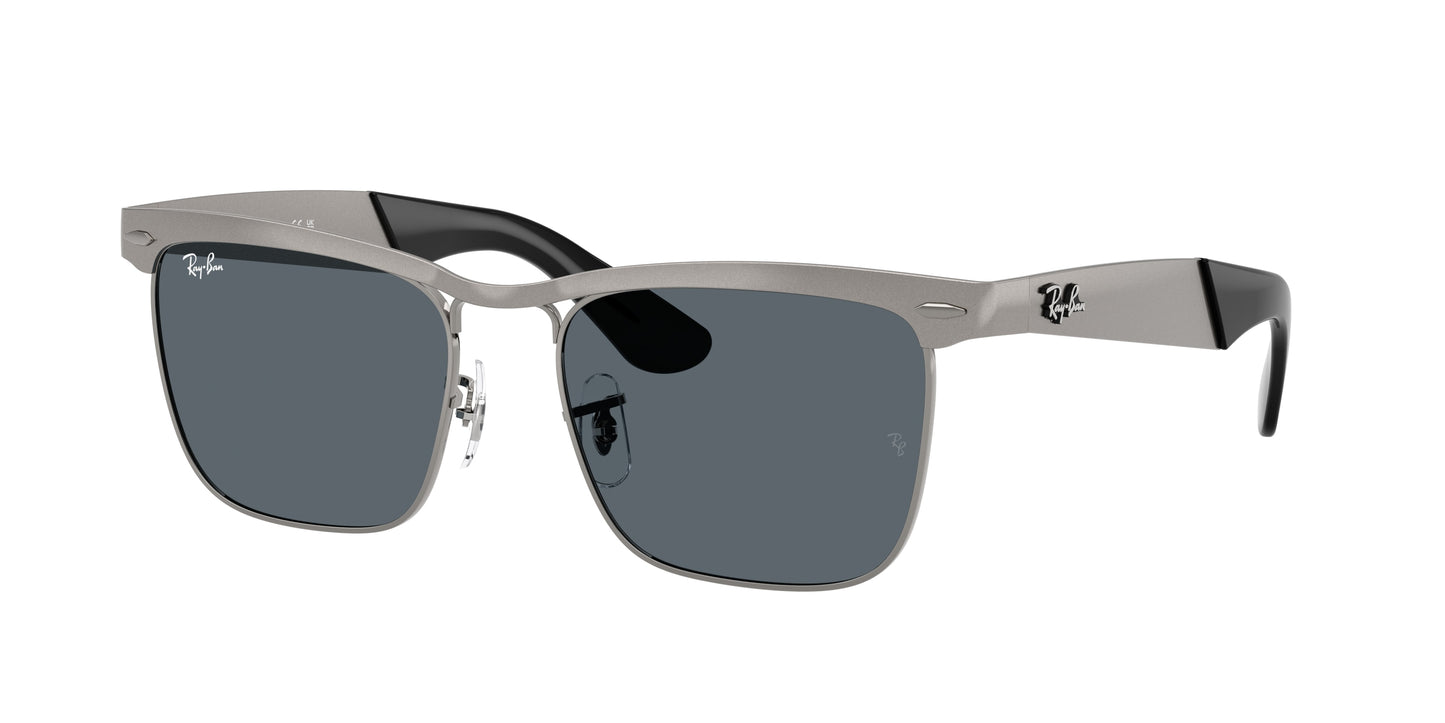 Ray-Ban WAYFARER DELUXE RB3875 Square Sunglasses  029/R5-Sandblasted Gunmetal On Gunmetal 56-145-18 - Color Map Gunmetal