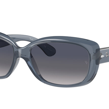 Ray-Ban JACKIE OHH RB4101 Butterfly Sunglasses  659278-Transparent Blue 57-135-17 - Color Map Blue