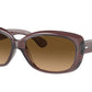 Ray-Ban JACKIE OHH RB4101 Butterfly Sunglasses  6593M2-Transparent Dark Brown 57-135-17 - Color Map Brown