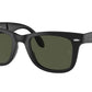 Ray-Ban FOLDING WAYFARER RB4105 Square Sunglasses  601S-Black 55-140-20 - Color Map Black