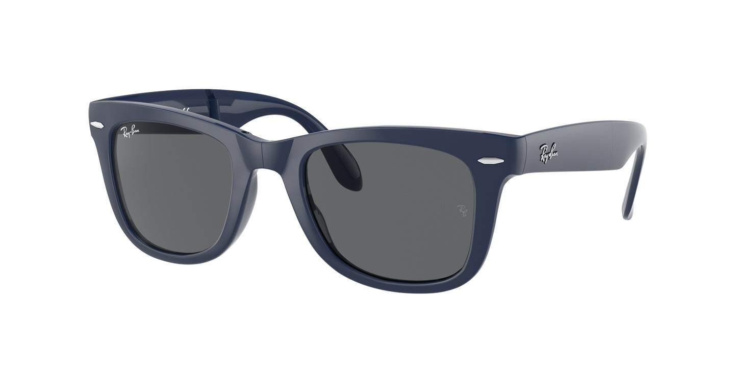 Ray-Ban FOLDING WAYFARER RB4105 Square Sunglasses  6197B1-Blue 51-140-22 - Color Map Blue