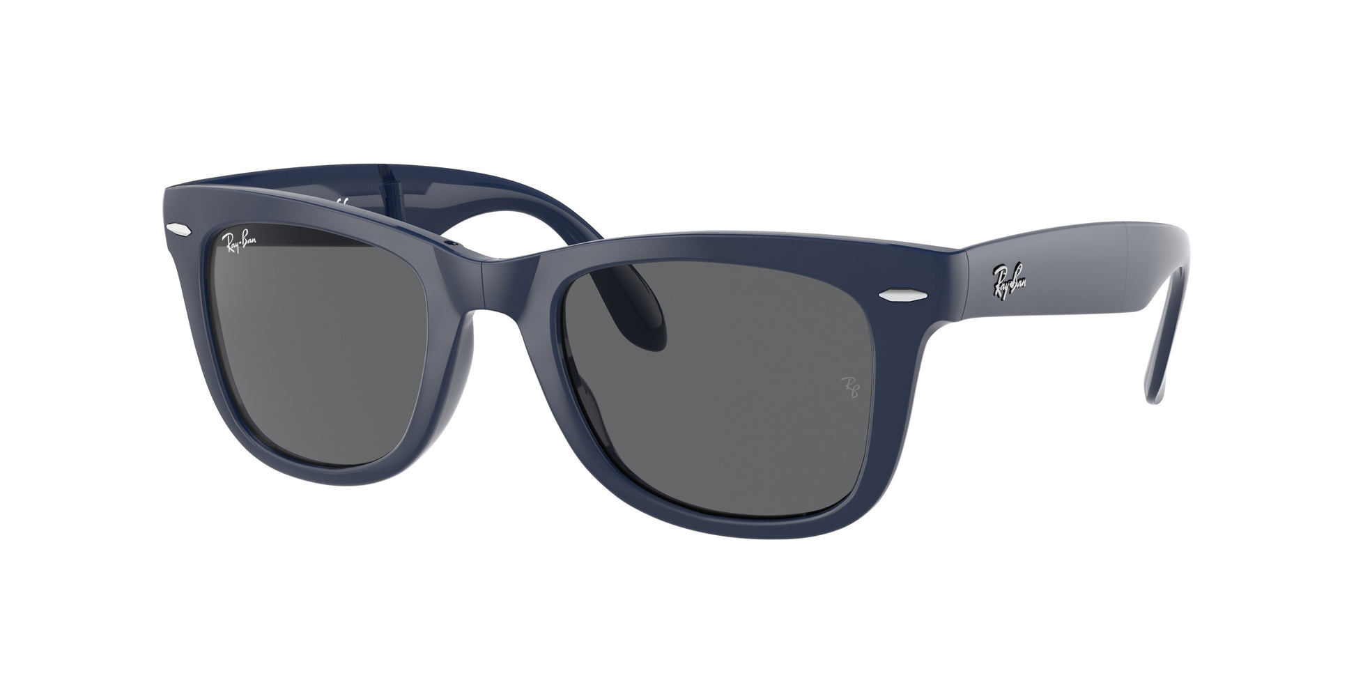 Ray-Ban FOLDING WAYFARER RB4105 Square Sunglasses  6197B1-Blue 51-140-22 - Color Map Blue