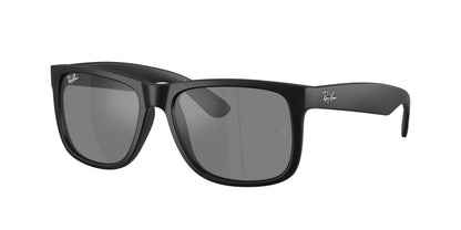 Ray-Ban JUSTIN RB4165F Square Sunglasses  622/6G-Rubber Black 58-140-17 - Color Map Black