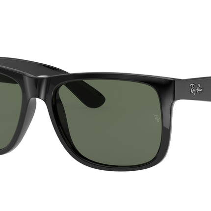 Ray-Ban JUSTIN RB4165 Square Sunglasses  601/71-Black 54-145-16 - Color Map Black