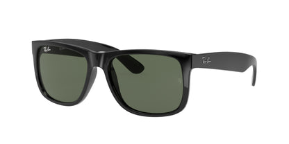 Ray-Ban JUSTIN RB4165 Square Sunglasses  601/71-Black 54-145-16 - Color Map Black