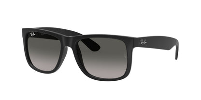 Ray-Ban JUSTIN RB4165 Square Sunglasses  601/8G-Black 54-145-16 - Color Map Black