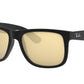 Ray-Ban JUSTIN RB4165 Square Sunglasses  622/5A-Black 54-145-16 - Color Map Black