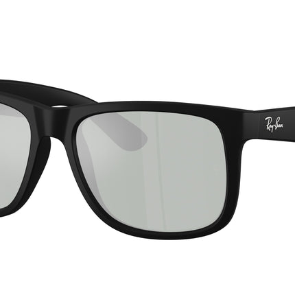 Ray-Ban JUSTIN RB4165 Square Sunglasses  622/Y4-Rubber Black 54-145-16 - Color Map Black