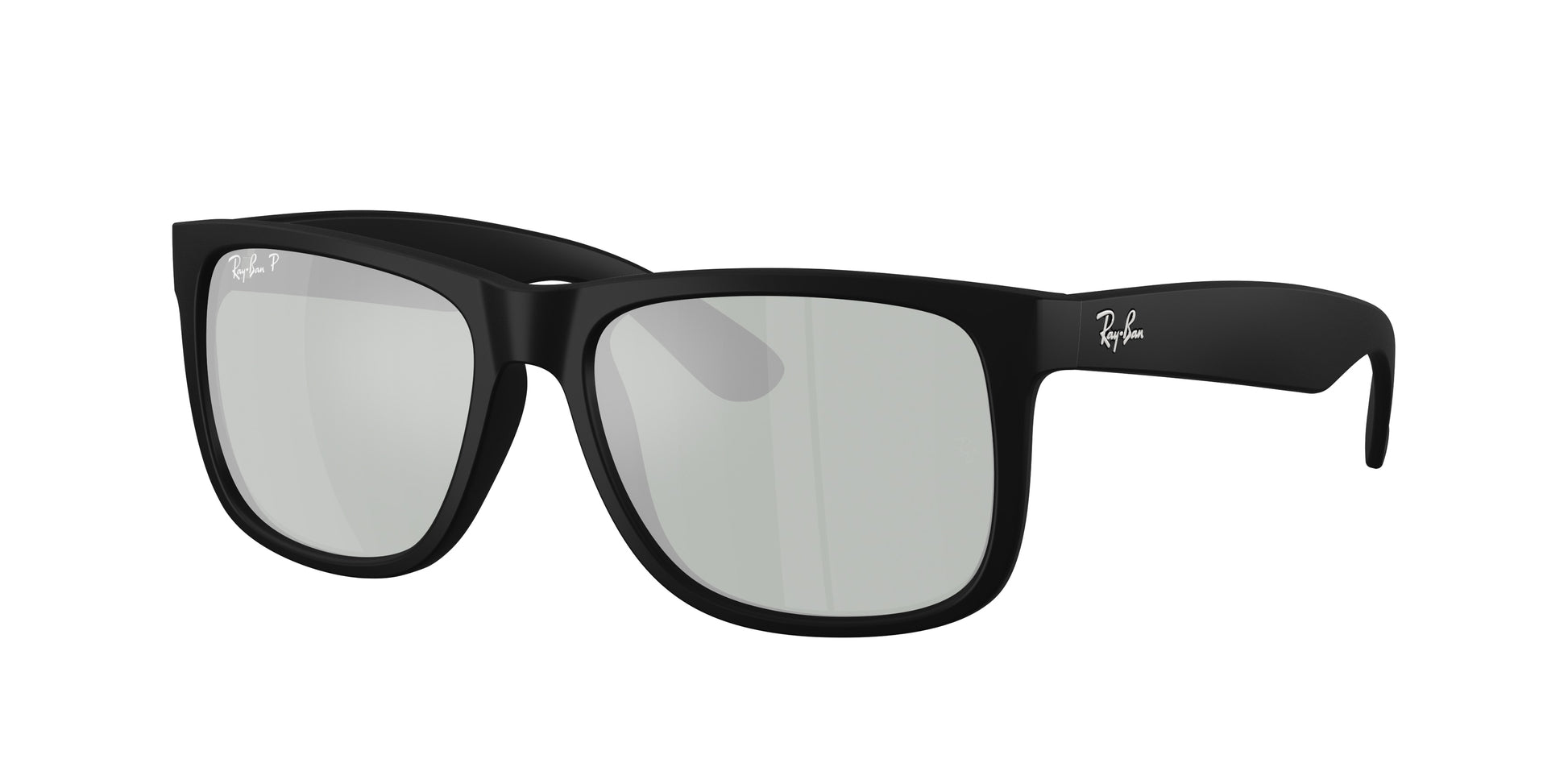 Ray-Ban JUSTIN RB4165 Square Sunglasses  622/Y4-Rubber Black 54-145-16 - Color Map Black