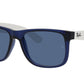 Ray-Ban JUSTIN RB4165 Square Sunglasses  651180-Transparent Blue 54-145-16 - Color Map Blue