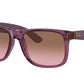 Ray-Ban JUSTIN RB4165 Square Sunglasses  659514-Transparent Violet 54-145-16 - Color Map Violet
