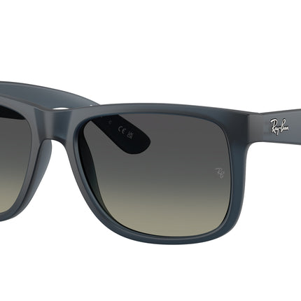 Ray-Ban JUSTIN RB4165 Square Sunglasses  681311-Rubber Blue 54-145-16 - Color Map Blue