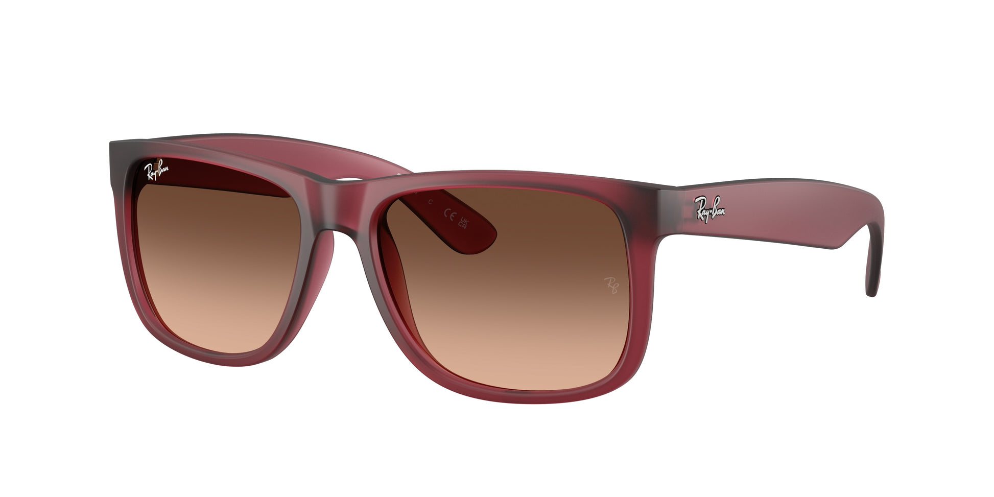 Ray-Ban JUSTIN RB4165 Square Sunglasses  6815A5-Rubber Violet 54-145-16 - Color Map Violet
