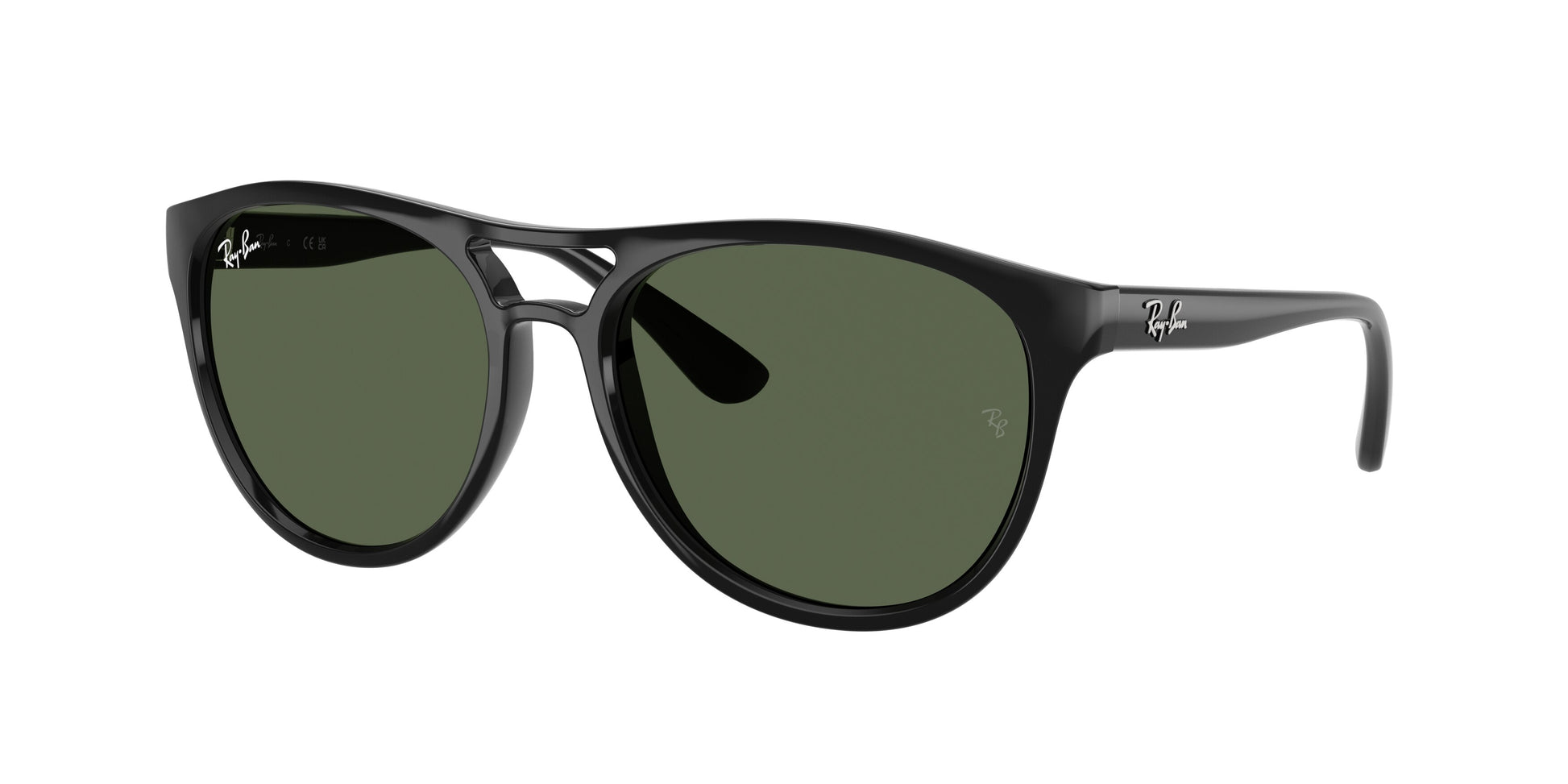 Ray-Ban BRAD RB4170 Pilot Sunglasses  601/9A-Black 57-140-17 - Color Map Black