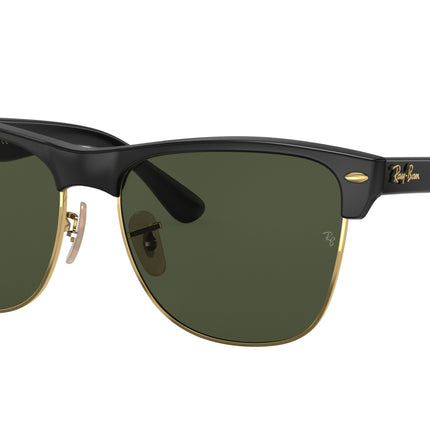 Ray-Ban CLUBMASTER OVERSIZED RB4175 Square Sunglasses  877-Black On Gold 57-145-16 - Color Map Black