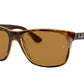 Ray-Ban RB4181 Square Sunglasses  710/83-Light Havana 57-145-16 - Color Map Tortoise