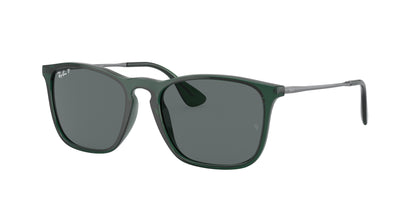 Ray-Ban CHRIS RB4187 Square Sunglasses  666381-Transparent Green 54-145-18 - Color Map Green