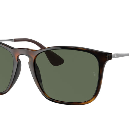 Ray-Ban CHRIS RB4187 Square Sunglasses  710/71-Light Havana 54-145-18 - Color Map Tortoise