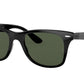 Ray-Ban WAYFARER LITEFORCE RB4195 Square Sunglasses  601/71-Black 52-150-20 - Color Map Black