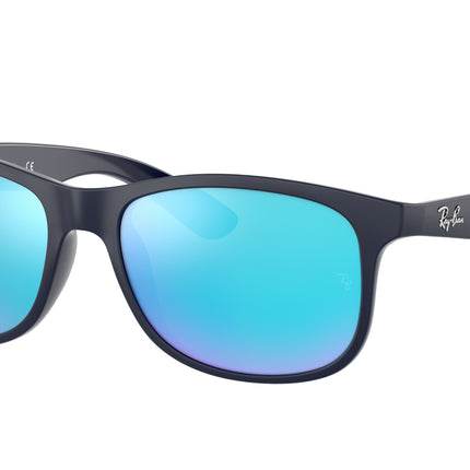 Ray-Ban ANDY RB4202 Square Sunglasses  615355-Blue 55-145-17 - Color Map Blue