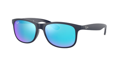Ray-Ban ANDY RB4202 Square Sunglasses  615355-Blue 55-145-17 - Color Map Blue
