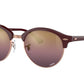 Ray-Ban CLUBROUND RB4246 Round Sunglasses  1365G9-Bordeaux On Rose Gold 51-145-19 - Color Map Red