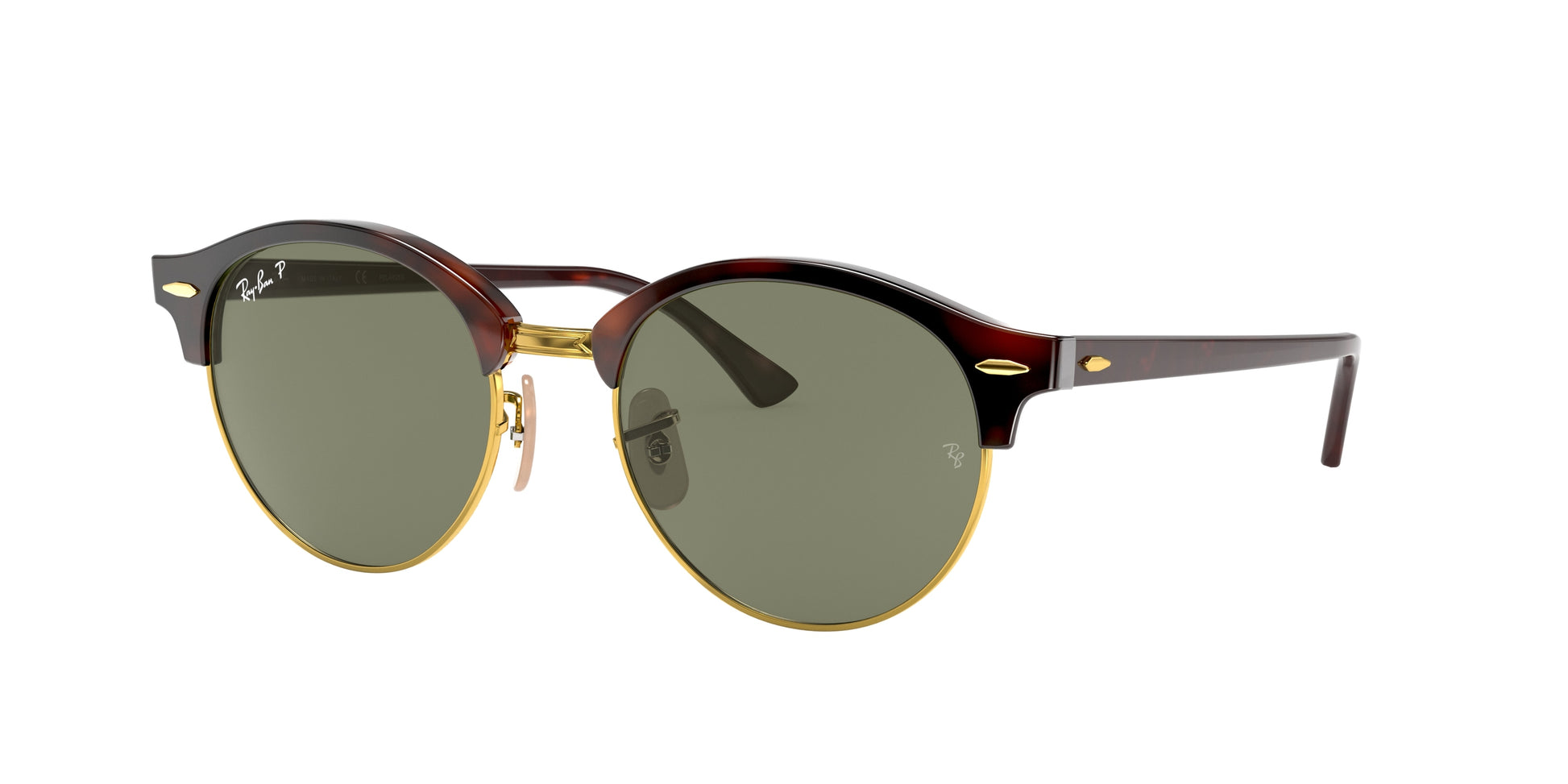 Ray-Ban CLUBROUND RB4246 Round Sunglasses  990/58-Red Havana 51-145-19 - Color Map Tortoise