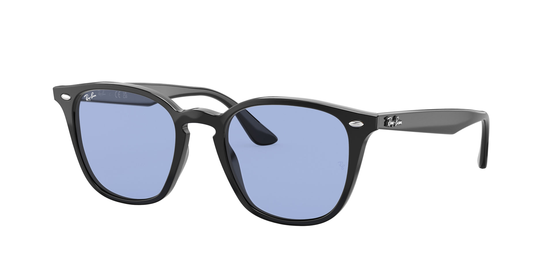 Ray-Ban RB4258F Square Sunglasses  601/80-Black 52-150-20 - Color Map Black