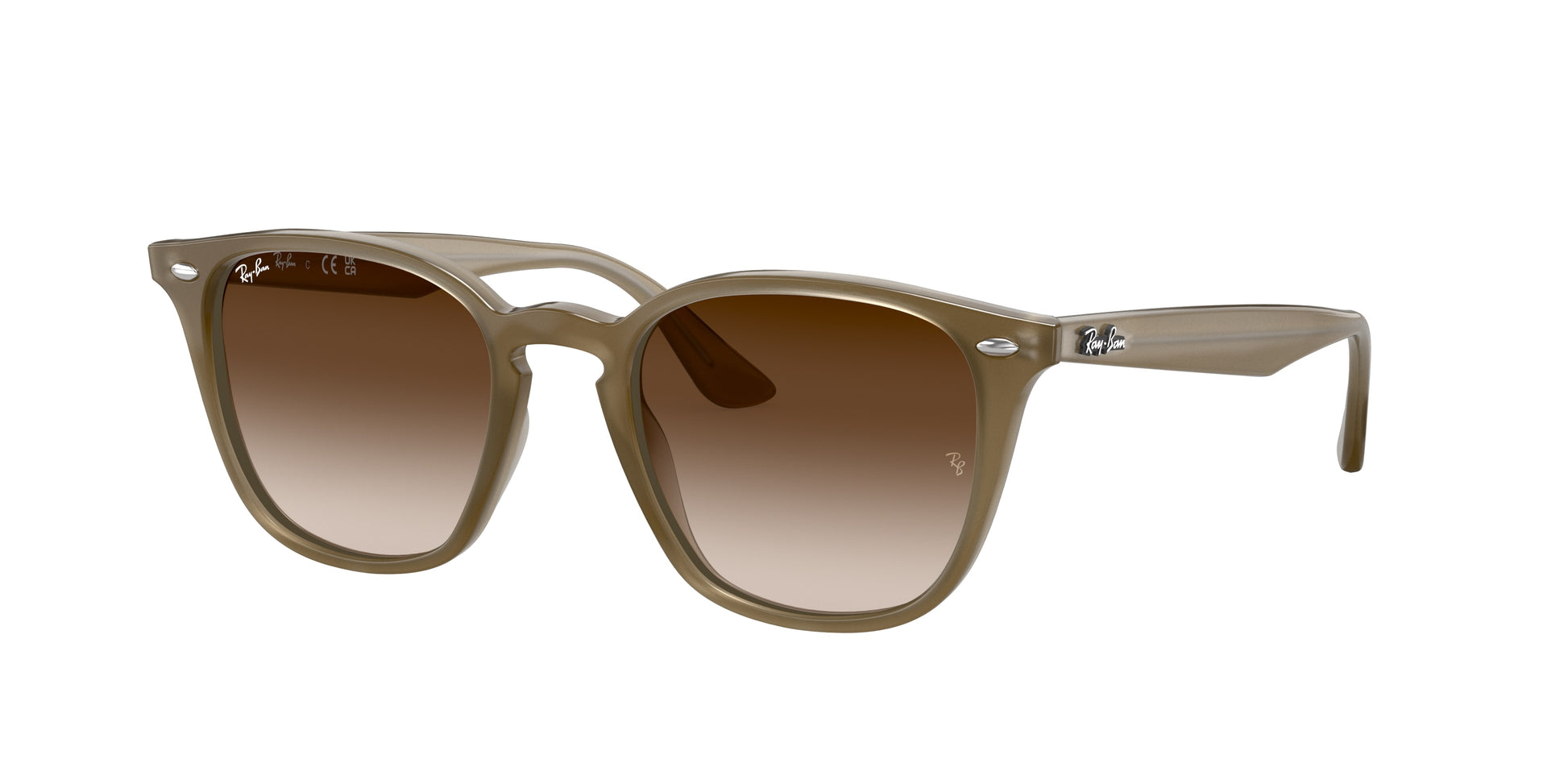 Ray-Ban RB4258F Square Sunglasses  616613-Beige 52-150-20 - Color Map Beige